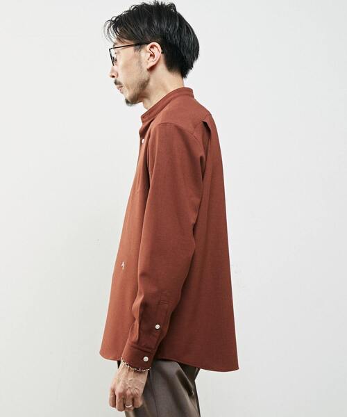 MEN'S MELROSE(メンズメルローズ)の「リフラックスカナパバンドカラーシャツ(シャツ/ブラウス・メンズ・ブラウン/グレー/ホワイト/ブラック・4/3/2)」の6枚目の写真