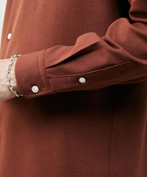 MEN'S MELROSE(メンズメルローズ)の「リフラックスカナパバンドカラーシャツ(シャツ/ブラウス・メンズ・ブラウン/グレー/ホワイト/ブラック・4/3/2)」の10枚目の写真