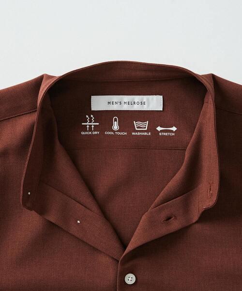 MEN'S MELROSE(メンズメルローズ)の「リフラックスカナパバンドカラーシャツ(シャツ/ブラウス・メンズ・ブラウン/グレー/ホワイト/ブラック・4/3/2)」の11枚目の写真