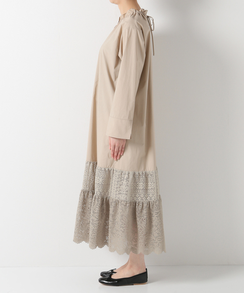 IENA(イエナ)の「レース切り替えマキシワンピース(ワンピース・レディース・ホワイト/ベージュ・38/36)」の18枚目の写真