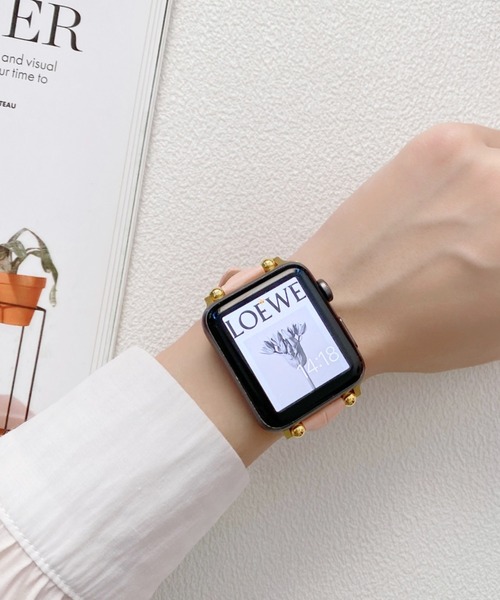 SiNCERE(シンシア)の「Apple Watch Band / アップルウォッチ バンド スタッズ クロコレザーバンド 38-41mm(デジタル腕時計・レディース・ロイヤルブルー/ピンク/ホワイト/ブラック/ブラウン/レッド・40)」の10枚目の写真