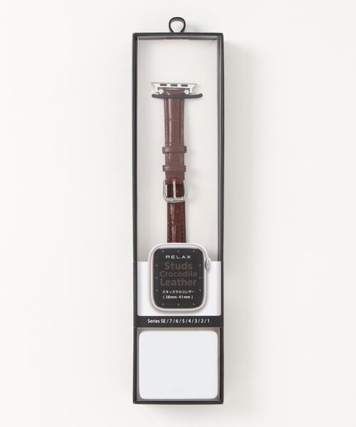 SiNCERE(シンシア)の「Apple Watch Band / アップルウォッチ バンド スタッズ クロコレザーバンド 38-41mm(デジタル腕時計・レディース・ロイヤルブルー/ピンク/ホワイト/ブラック/ブラウン/レッド・40)」の15枚目の写真