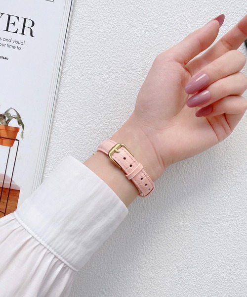 SiNCERE(シンシア)の「Apple Watch Band / アップルウォッチ バンド スタッズ クロコレザーバンド 38-41mm(デジタル腕時計・レディース・ロイヤルブルー/ピンク/ホワイト/ブラック/ブラウン/レッド・40)」の11枚目の写真