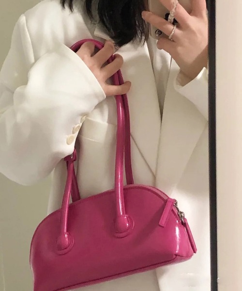 Auntie Rosa(アンティローザ)の「フェイクレザーハンドバッグ(ハンドバッグ・レディース・レッド/ブラック/ホワイト/グリーン・FREE)」の11枚目の写真