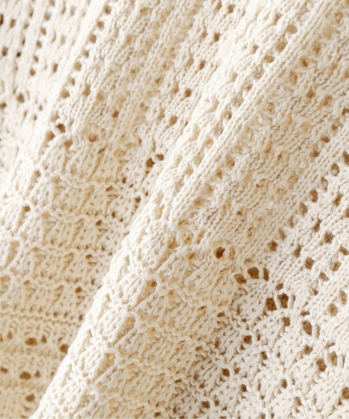 N.（N. Natural Beauty Basic）（エヌエヌナチュラルビューティーベーシック）の「【追加生産】◆かぎ針風ニット（ニット/セーター・レディース・ホワイト/ブラック/オレンジ・MEDIUM）」の12枚目の写真