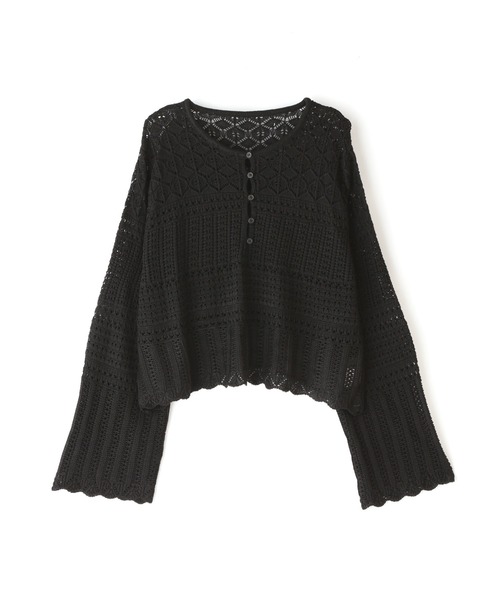 N.（N. Natural Beauty Basic）（エヌエヌナチュラルビューティーベーシック）の「【追加生産】◆かぎ針風ニット（ニット/セーター・レディース・ホワイト/ブラック/オレンジ・MEDIUM）」の13枚目の写真