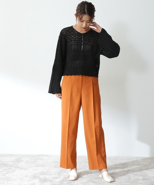 N.（N. Natural Beauty Basic）（エヌエヌナチュラルビューティーベーシック）の「【追加生産】◆かぎ針風ニット（ニット/セーター・レディース・ホワイト/ブラック/オレンジ・MEDIUM）」の19枚目の写真