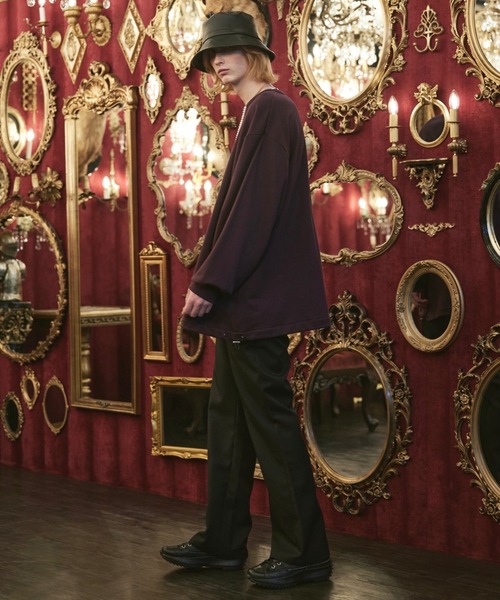 ln fortis（ロンフォルティス）の「ln fortis - ハイウエストツイルフレアスラックス（その他パンツ・メンズ・ブラック/チャコールグレー・SMALL/MEDIUM）」の17枚目の写真