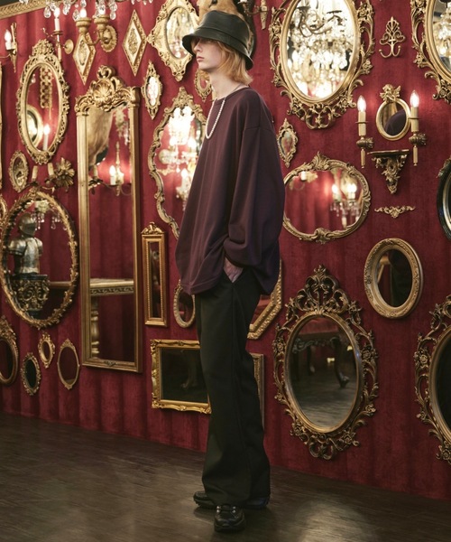 ln fortis（ロンフォルティス）の「ln fortis - ハイウエストツイルフレアスラックス（その他パンツ・メンズ・ブラック/チャコールグレー・SMALL/MEDIUM）」の19枚目の写真