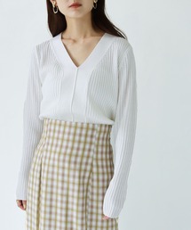 HER CLOSET | 【shemoshelly】【WEB限定】洗える2デザインVネックリブニット 新色追加(ニット/セーター)