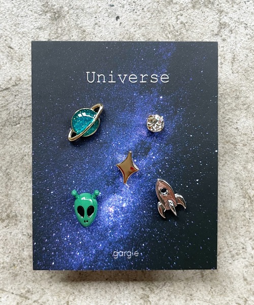 gargle(ガーグル)の「gargle ガーグル:宇宙シリーズ エイリアンセット ピアス(ピアス(両耳用)・レディース・シルバー/グリーン・FREE)」の5枚目の写真