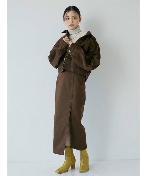 MURUA(ムルーア)の「ルーズネックミニマルタートル(ニット/セーター・レディース・ブラック/ブラウン/カーキ/アイボリー・FREE)」の10枚目の写真