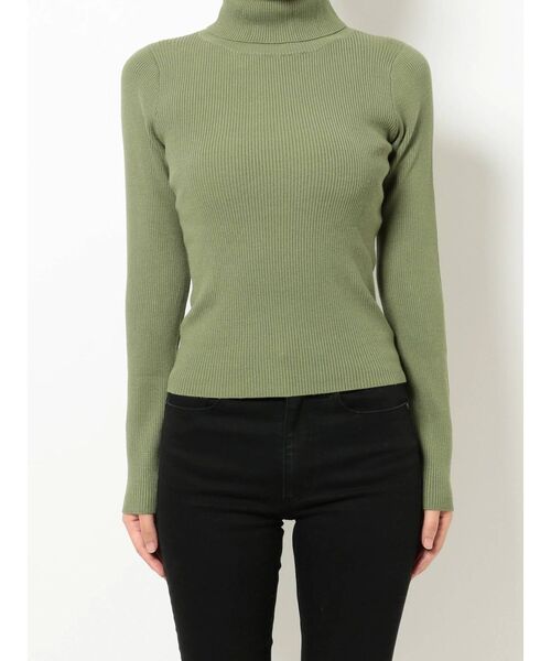 MURUA(ムルーア)の「ルーズネックミニマルタートル(ニット/セーター・レディース・ブラック/ブラウン/カーキ/アイボリー・FREE)」の18枚目の写真