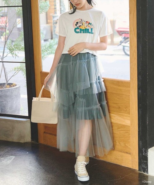 REDYAZEL（レディアゼル）の「チュールティアードスカート（スカート・レディース・グリーン/グレー/ネイビー・SMALL/MEDIUM）」の16枚目の写真