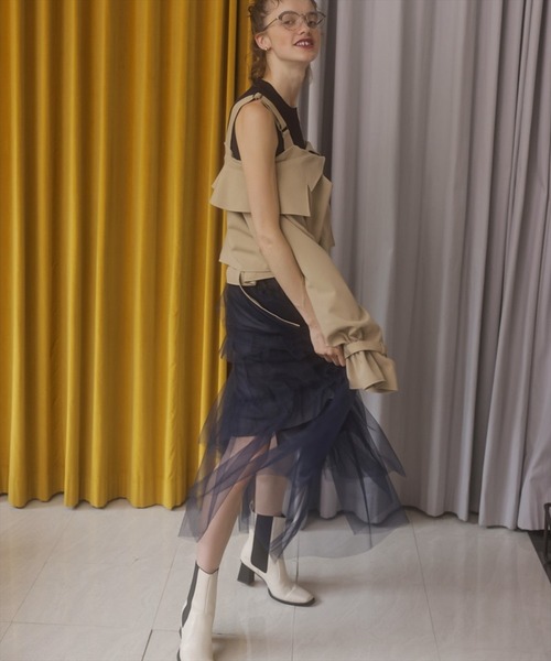 REDYAZEL（レディアゼル）の「チュールティアードスカート（スカート・レディース・グリーン/グレー/ネイビー・SMALL/MEDIUM）」の18枚目の写真