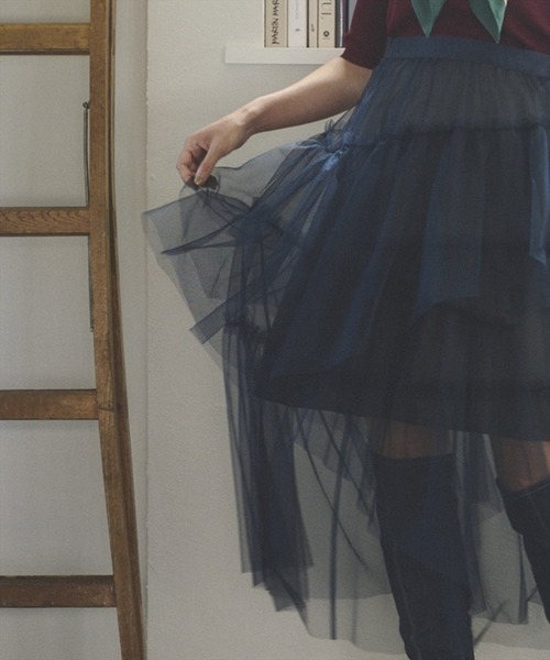 REDYAZEL（レディアゼル）の「チュールティアードスカート（スカート・レディース・グリーン/グレー/ネイビー・SMALL/MEDIUM）」の22枚目の写真