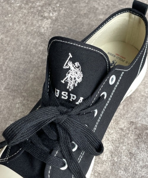 U.S. POLO ASSN.（ユーエスポロアッスン）の「1ポイントロゴ刺繍ローカットスニーカー LADYS レディース（スニーカー・レディース・ブラック/ベージュ/オフホワイト・SMALL/MEDIUM/LARGE）」の8枚目の写真