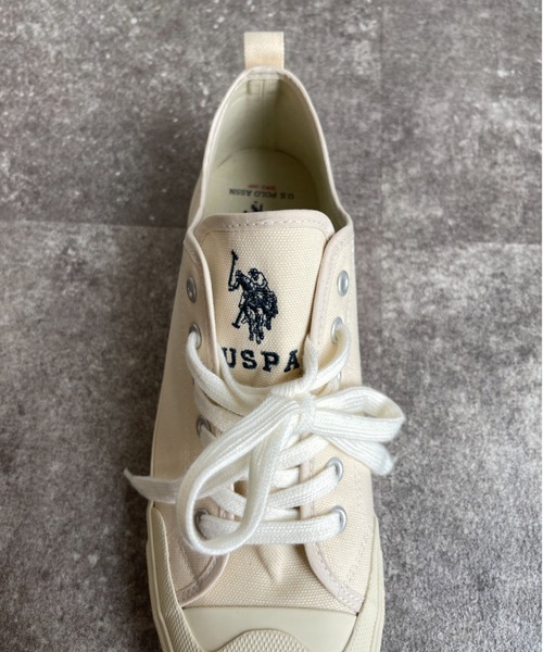 U.S. POLO ASSN.（ユーエスポロアッスン）の「1ポイントロゴ刺繍ローカットスニーカー LADYS レディース（スニーカー・レディース・ブラック/ベージュ/オフホワイト・SMALL/MEDIUM/LARGE）」の13枚目の写真