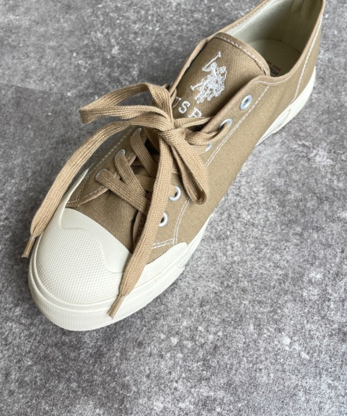 U.S. POLO ASSN.（ユーエスポロアッスン）の「1ポイントロゴ刺繍ローカットスニーカー LADYS レディース（スニーカー・レディース・ブラック/ベージュ/オフホワイト・SMALL/MEDIUM/LARGE）」の11枚目の写真