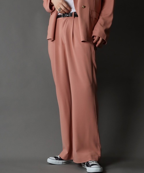 セール】overlock flared pants/別注 オーバーロック タック