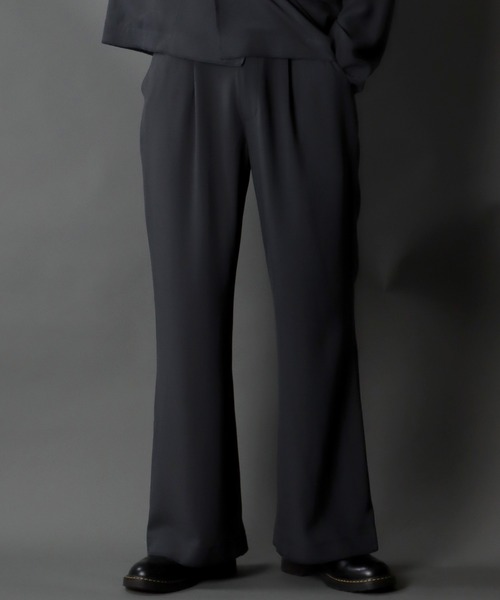 セール】overlock flared pants/別注 オーバーロック タック