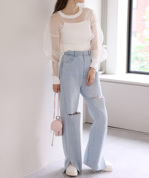 one after another NICE CLAUP（ワンアフターアナザーナイスクラップ）の「厚底スニーカー（スニーカー・レディース・ホワイト/キャメル・SMALL/MEDIUM/LARGE/X-LARGE）」の7枚目の写真