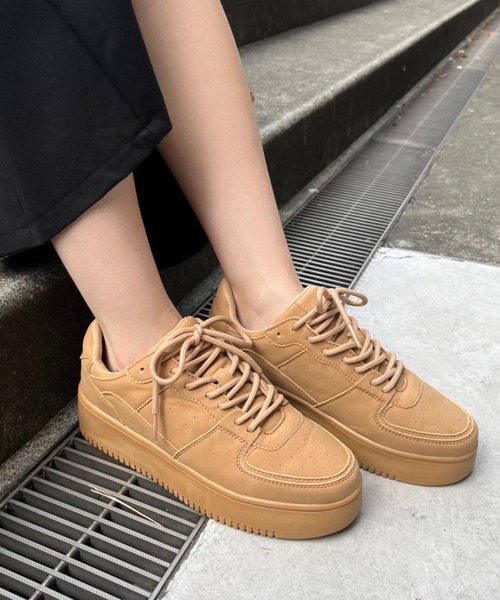 one after another NICE CLAUP（ワンアフターアナザーナイスクラップ）の「厚底スニーカー（スニーカー・レディース・ホワイト/キャメル・SMALL/MEDIUM/LARGE/X-LARGE）」の14枚目の写真