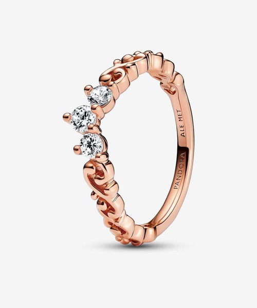 PANDORA（パンドラ）の「リーガル スワール ティアラ リング （ローズゴールド）（リング）」 WEAR