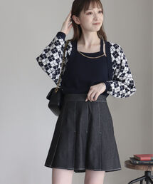 onulsoha | アーガイルボレロ×タンクセット(ニット/セーター)