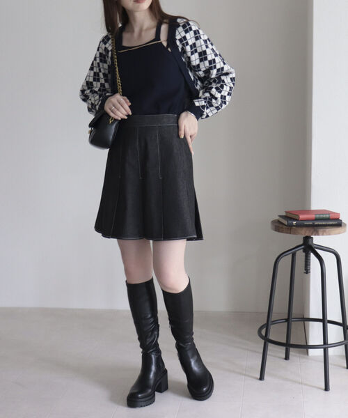 onulsoha（オヌルソハ）の「アーガイルボレロ×タンクセット（ニット/セーター・レディース・グリーン系その他/ブルー系その他3/ブルー系その他・38）」の11枚目の写真