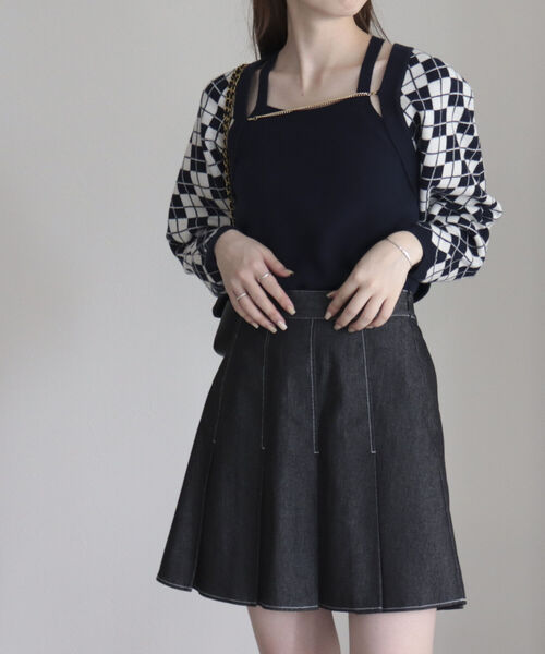 onulsoha（オヌルソハ）の「アーガイルボレロ×タンクセット（ニット/セーター・レディース・グリーン系その他/ブルー系その他3/ブルー系その他・38）」の13枚目の写真