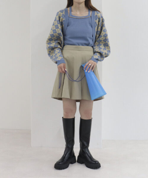 onulsoha（オヌルソハ）の「アーガイルボレロ×タンクセット（ニット/セーター・レディース・グリーン系その他/ブルー系その他3/ブルー系その他・38）」の18枚目の写真