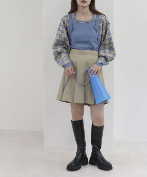 onulsoha（オヌルソハ）の「アーガイルボレロ×タンクセット（ニット/セーター・レディース・グリーン系その他/ブルー系その他3/ブルー系その他・38）」の19枚目の写真