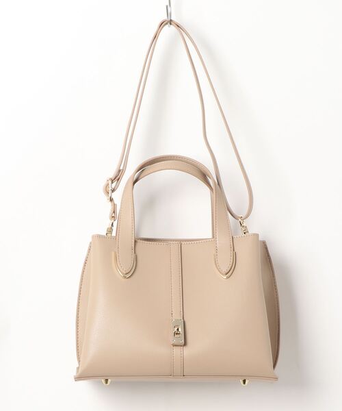 EDIT COLOGNE（エディットコロン）の「ひねり金具モチーフミニトート（トートバッグ・レディース・ベージュ/ブラック/グリーン・ﾌﾘ-）」の3枚目の写真