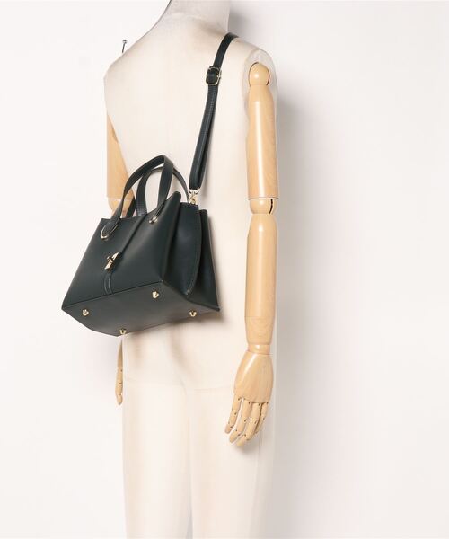 EDIT COLOGNE（エディットコロン）の「ひねり金具モチーフミニトート（トートバッグ・レディース・ベージュ/ブラック/グリーン・ﾌﾘ-）」の8枚目の写真