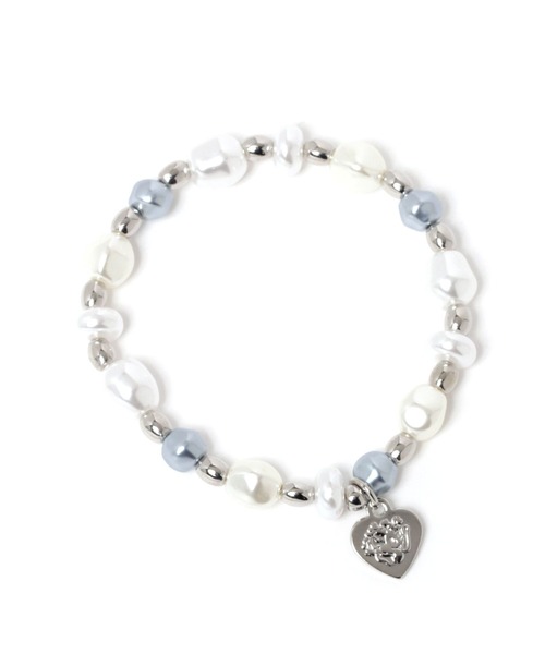 niko and...(ニコアンド)の「パール調メタルコンビブレスレット(ブレスレット・レディース・グレー/イエロー・0)」の2枚目の写真