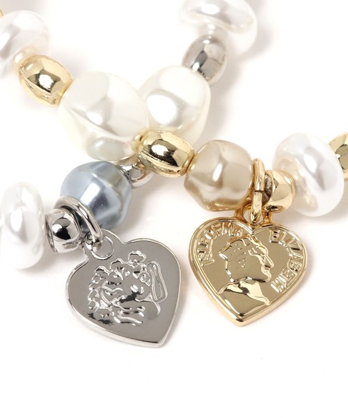 niko and...(ニコアンド)の「パール調メタルコンビブレスレット(ブレスレット・レディース・グレー/イエロー・0)」の4枚目の写真
