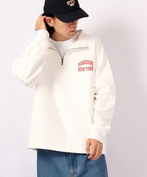 Revo. USAコットン×リサイクルコットン ハーフジップスウェット