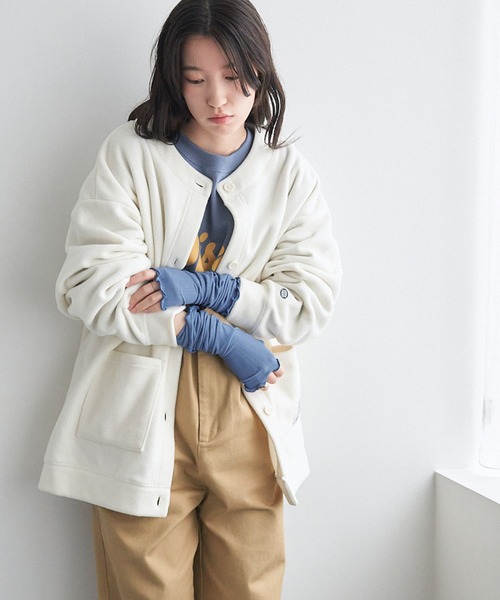 Chaco closet(チャコ クローゼット)の「ランダムリブメローアームウォーマー(アームカバー・レディース・ブラウン/オフホワイト/グレー/パープル/ブラック/ブルー・FREE)」の22枚目の写真