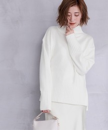 ベーシックハイネックワイドニット
