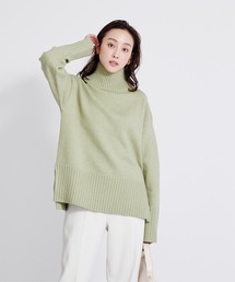 ベーシックハイネックワイドニット