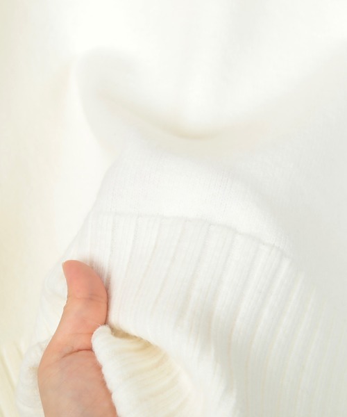 UR'S(ユアーズ)の「ベーシックハイネックワイドニット(ニット/セーター・レディース・ホワイト/ブラック/ライトグリーン/ピンク/ブルー/グリーン/ラベンダー・S/M/L)」の18枚目の写真