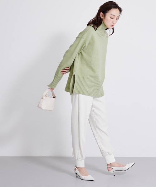 UR'S(ユアーズ)の「ベーシックハイネックワイドニット(ニット/セーター・レディース・ホワイト/ブラック/ライトグリーン/ピンク/ブルー/グリーン/ラベンダー・S/M/L)」の22枚目の写真