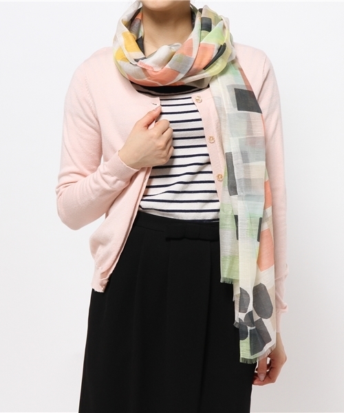 La TOTALITE（ラトータリテ）の「Mii ストール（ストール/ショール・レディース・その他14/ライトグリーン/ピンク系その他・FREE）」の9枚目の写真