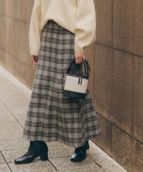 titivate（ティティベイト）の「チェックマーメイドスカート（スカート・レディース・ホワイト系その他/ライトブラウン/グレー・L/S/M）」の10枚目の写真