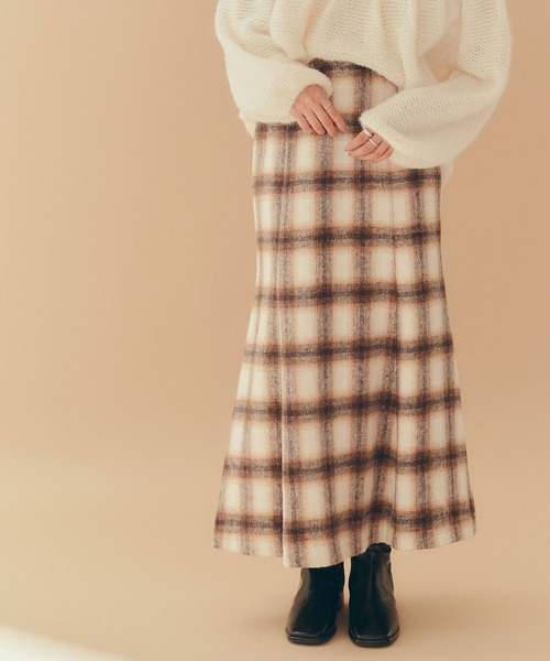 titivate（ティティベイト）の「チェックマーメイドスカート（スカート・レディース・ホワイト系その他/ライトブラウン/グレー・L/S/M）」の12枚目の写真