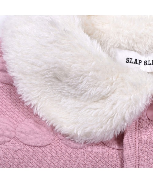 SLAP SLIP BABY（スラップスリップベビー）の「SLAPSLIPBABY/【お揃い】恐竜チェリー総柄キルト刺繍マントベビー(50~90cm)（ポンチョ・キッズ・グリーン系その他/ピンク系その他・ONESIZE）」の7枚目の写真