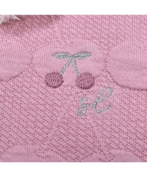 SLAP SLIP BABY（スラップスリップベビー）の「SLAPSLIPBABY/【お揃い】恐竜チェリー総柄キルト刺繍マントベビー(50~90cm)（ポンチョ・キッズ・グリーン系その他/ピンク系その他・ONESIZE）」の13枚目の写真