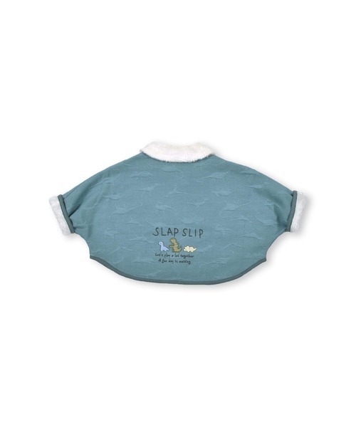 SLAP SLIP BABY（スラップスリップベビー）の「SLAPSLIPBABY/【お揃い】恐竜チェリー総柄キルト刺繍マントベビー(50~90cm)（ポンチョ・キッズ・グリーン系その他/ピンク系その他・ONESIZE）」の8枚目の写真