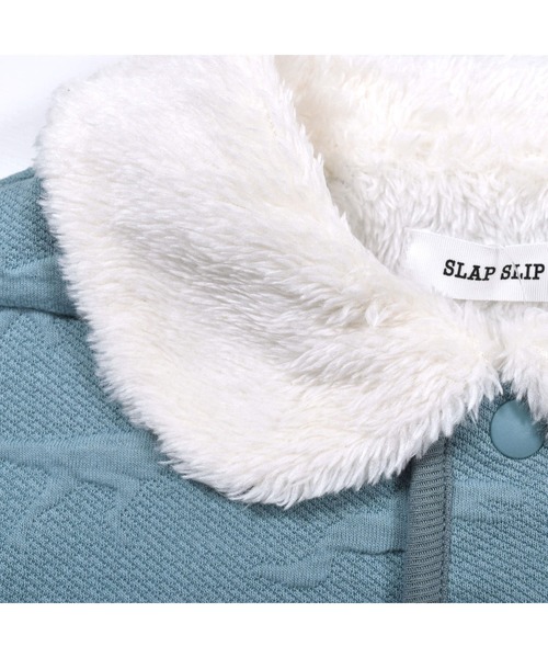 SLAP SLIP BABY（スラップスリップベビー）の「SLAPSLIPBABY/【お揃い】恐竜チェリー総柄キルト刺繍マントベビー(50~90cm)（ポンチョ・キッズ・グリーン系その他/ピンク系その他・ONESIZE）」の14枚目の写真